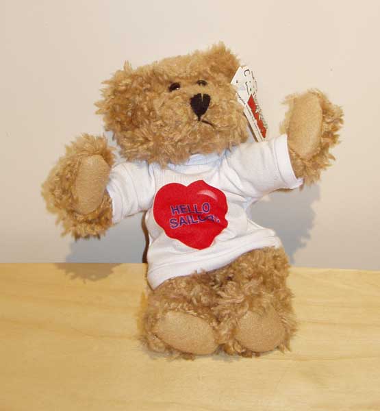 Chester Teddy Bear in HELLO SAILOR T-shirt