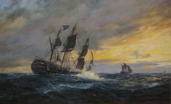 Vanguard in Heavy Weather Off Toulon, 19th May 1798