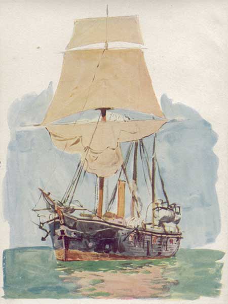 A Gunboat at Sail Drift