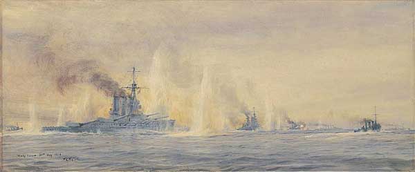HMS Tiger and Battle Cruisers at Windy Corner, 31st May 1916