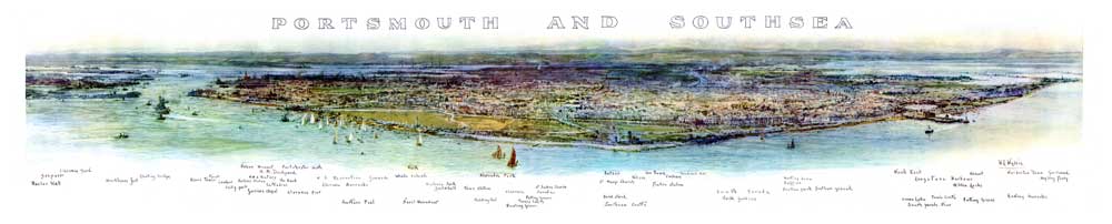 Panorama of Portsmouth and Southsea